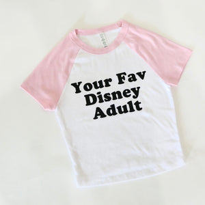 Your Fav Disney Adult Pink baby tee