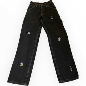 Black embroidered Jeans